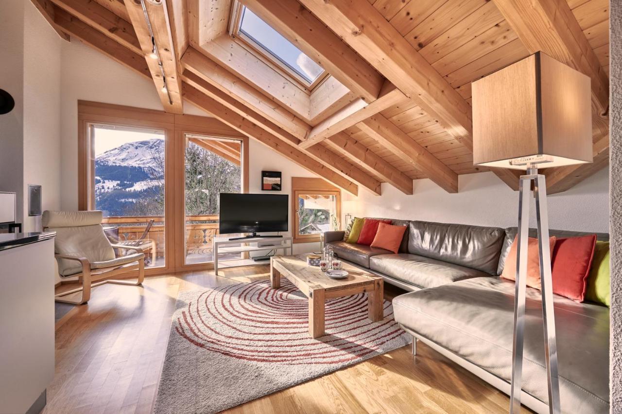 Chalet Bergfrieden Penthouse Wengen Buitenkant foto