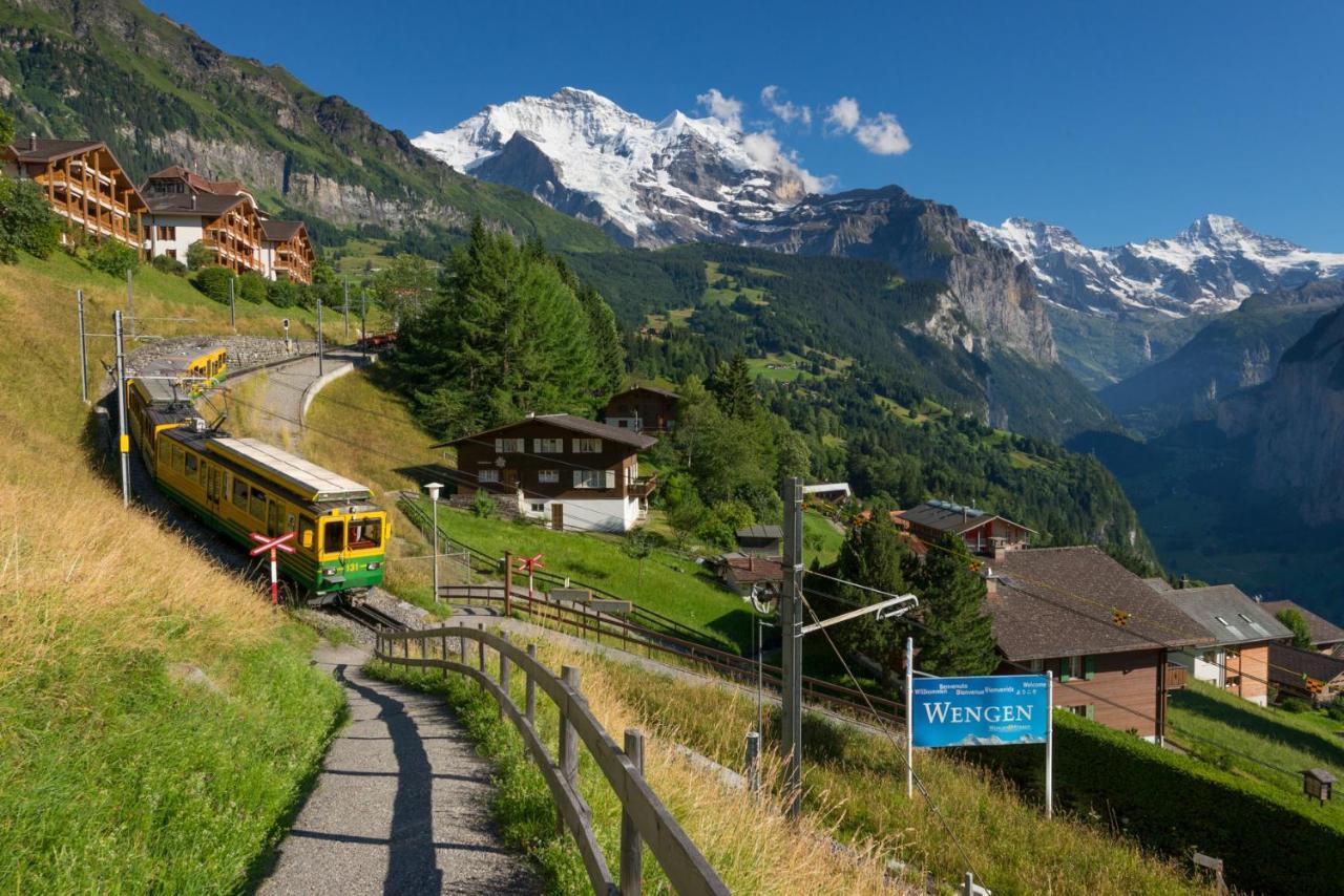 Chalet Bergfrieden Penthouse Wengen Buitenkant foto