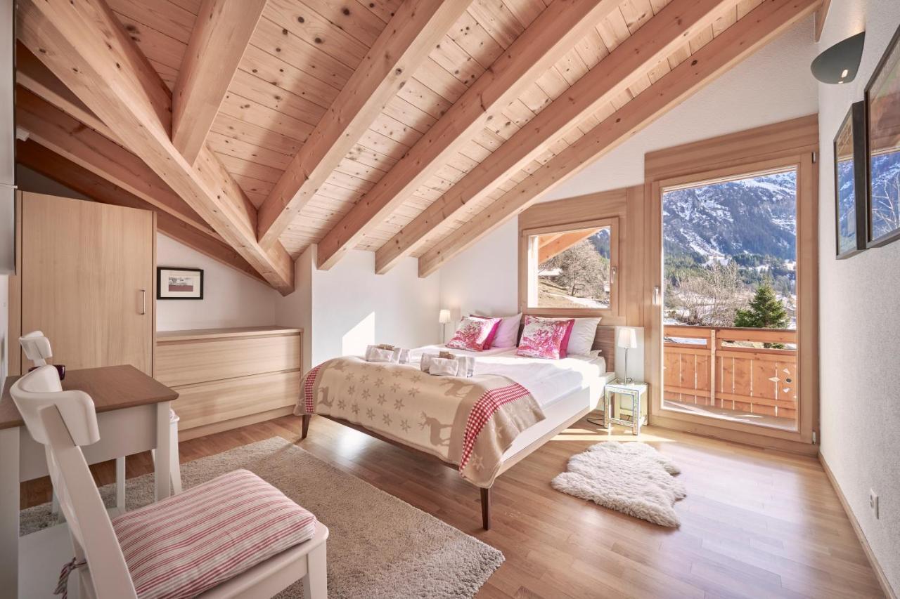 Chalet Bergfrieden Penthouse Wengen Buitenkant foto
