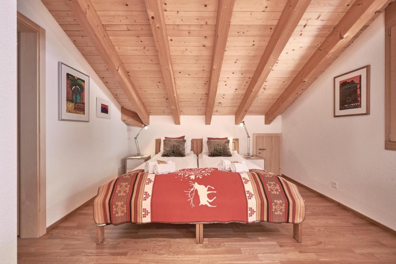 Chalet Bergfrieden Penthouse Wengen Buitenkant foto