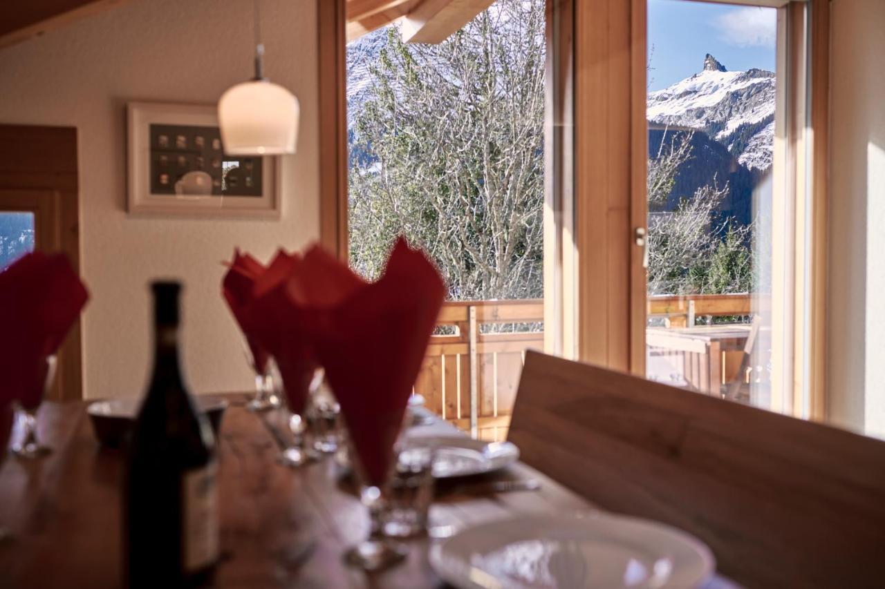 Chalet Bergfrieden Penthouse Wengen Buitenkant foto