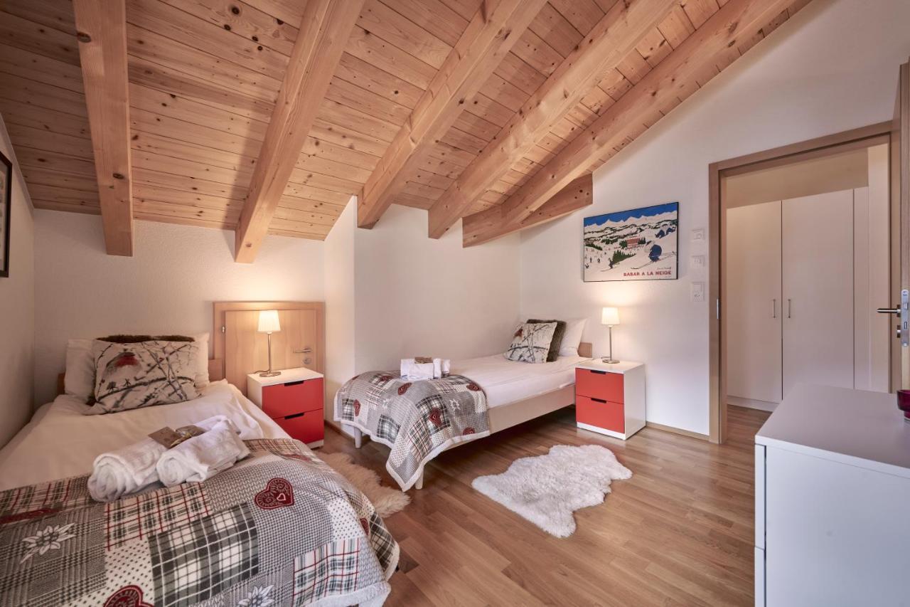 Chalet Bergfrieden Penthouse Wengen Buitenkant foto