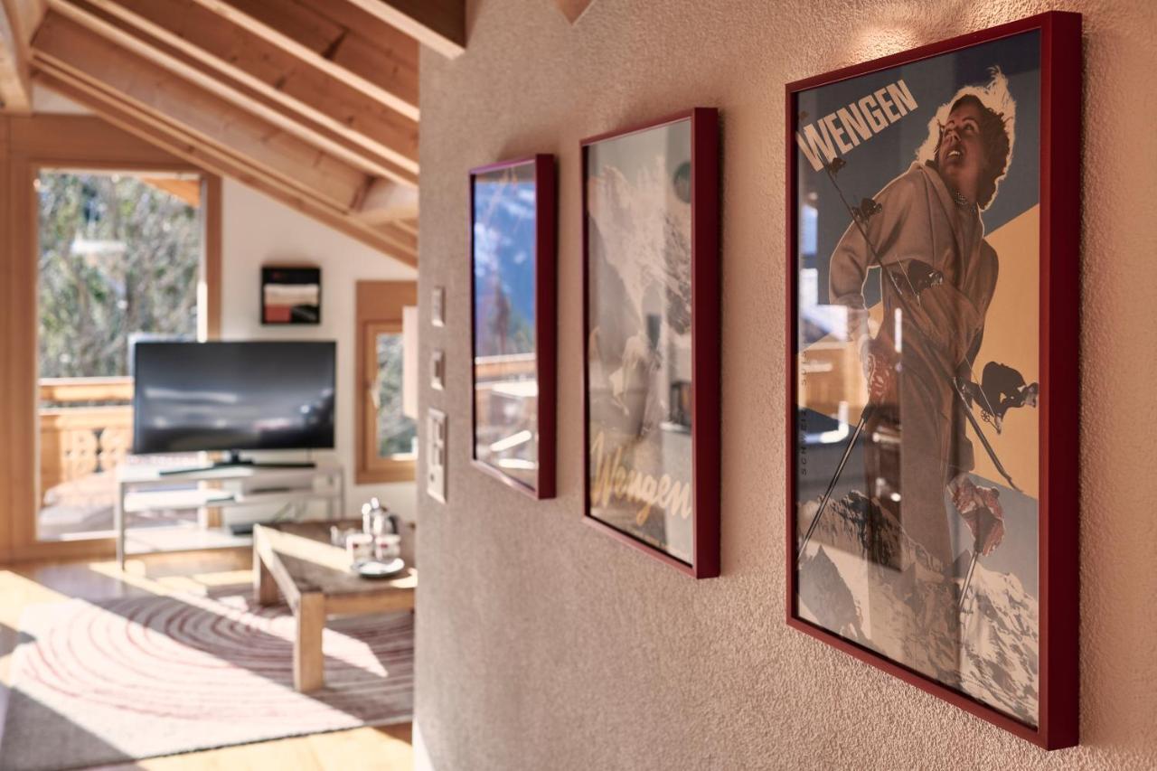 Chalet Bergfrieden Penthouse Wengen Buitenkant foto