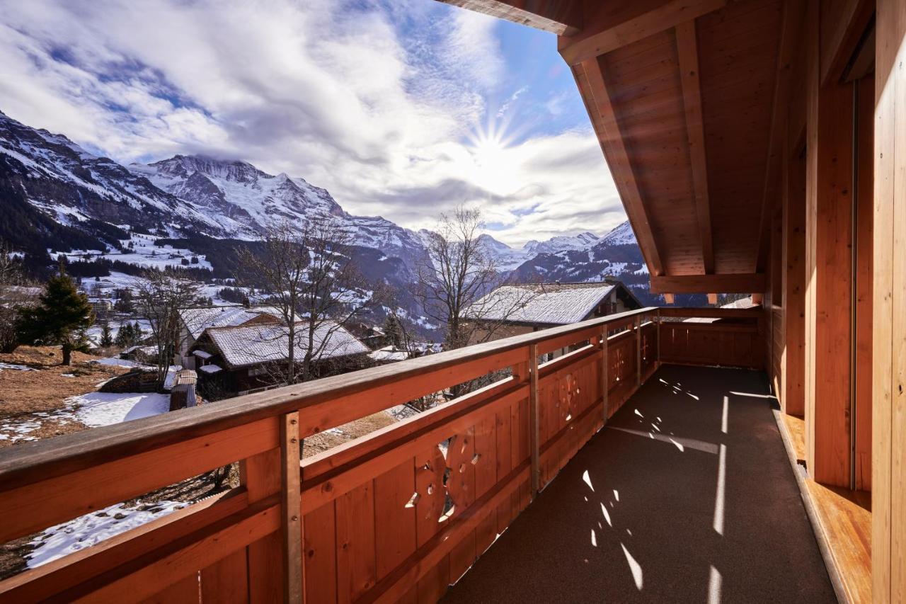 Chalet Bergfrieden Penthouse Wengen Buitenkant foto