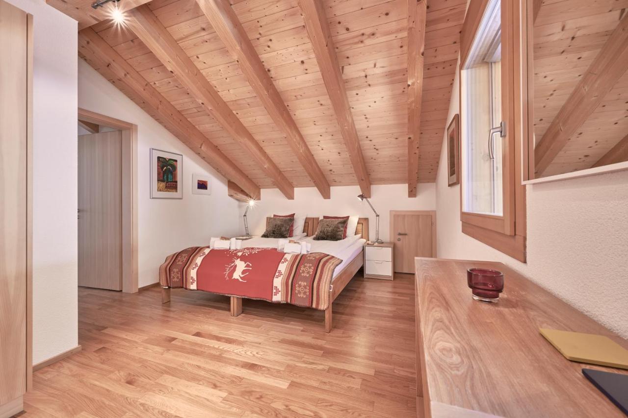 Chalet Bergfrieden Penthouse Wengen Buitenkant foto