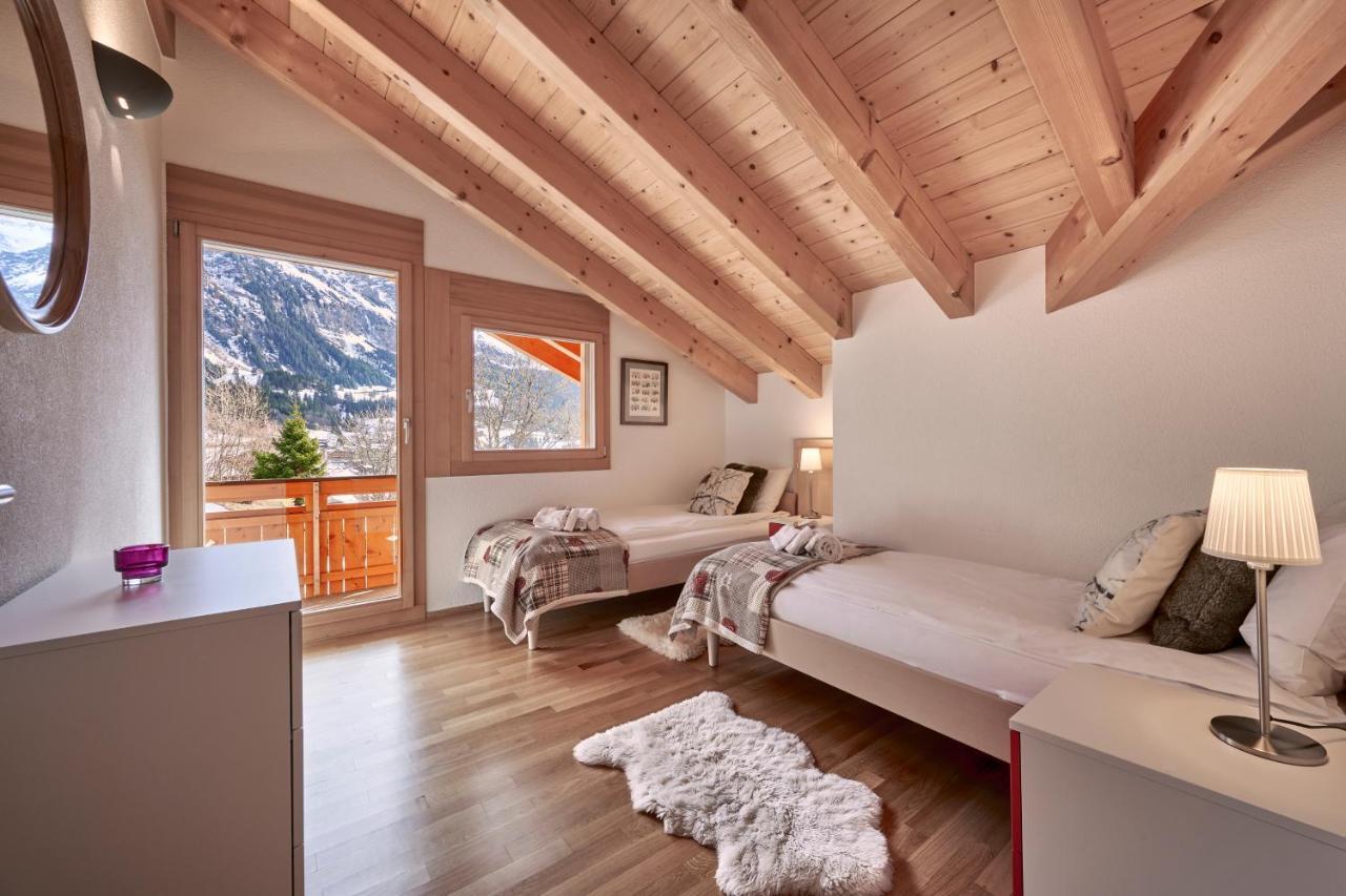 Chalet Bergfrieden Penthouse Wengen Buitenkant foto