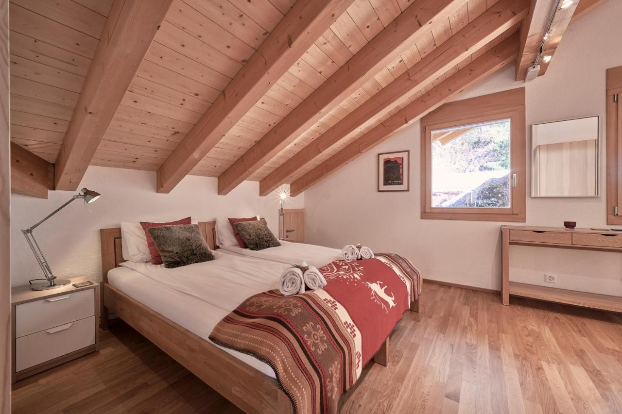Chalet Bergfrieden Penthouse Wengen Buitenkant foto