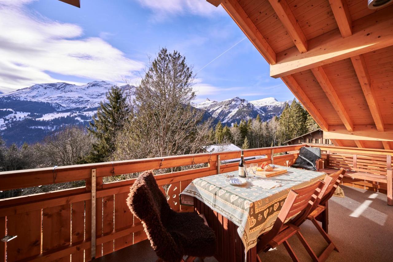Chalet Bergfrieden Penthouse Wengen Buitenkant foto